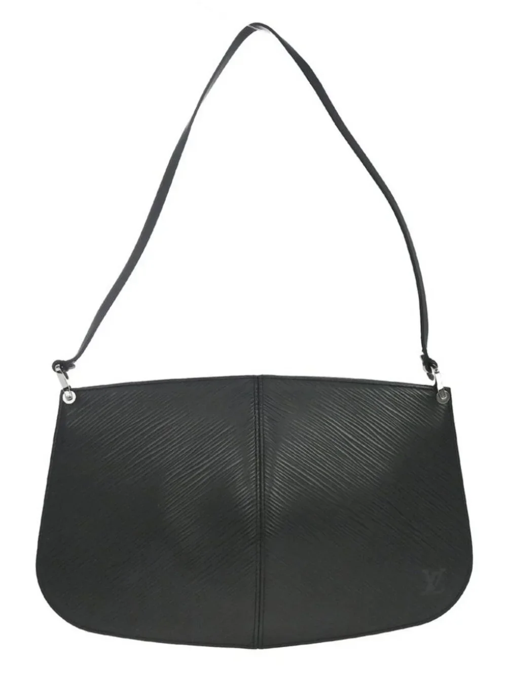 Louis Vuitton Black Epi Pochette Demi-lune Handbag